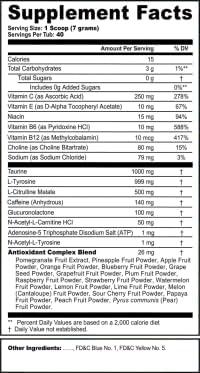 G Fuel Dragon Ball Z Energy Drink Powder, Pre Workout Caffeine Mix for Gaming, Sugar Free Focus Amino, Vitamin + Antioxidants, 9.9oz (Berry Medley, 40 Servings)