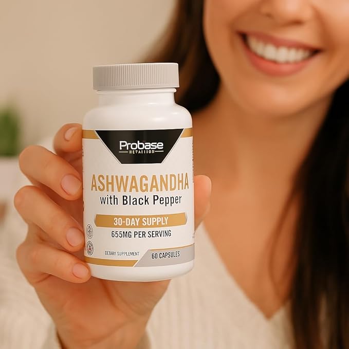 Ashwagandha with Black Pepper 60 Capsules 30-Day Supply