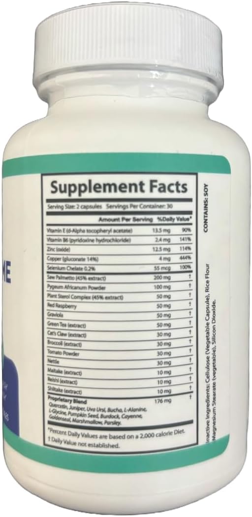 Official Prostate Health Capsules for Men ā ProstaPrime Natural Bladder Support & Urinary Flow with Saw Palmetto, Nettle Root & Pygeum,1 Pack