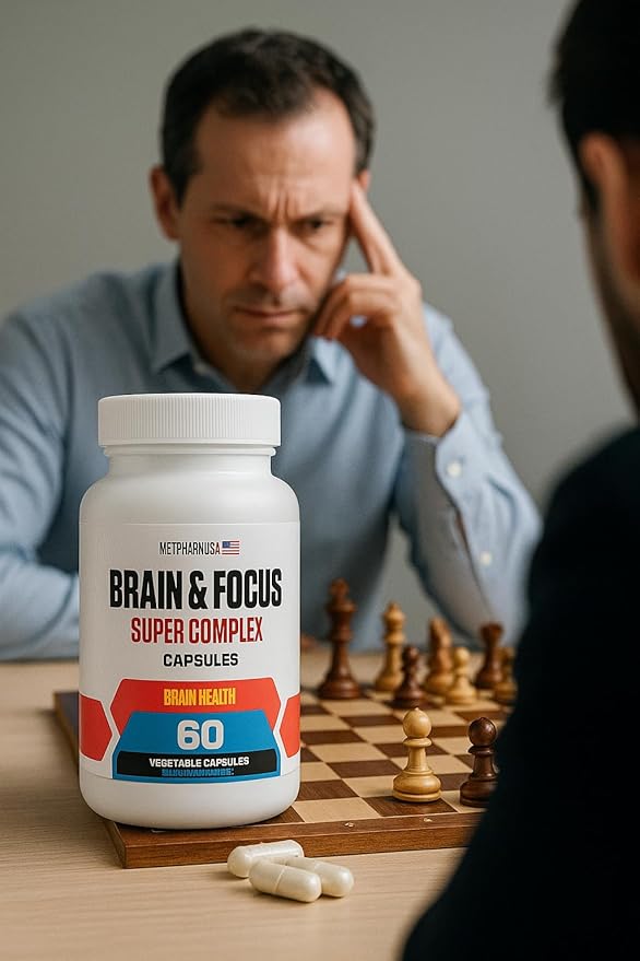 Brain & Focus Nootropic Super Complex Supplement for Brain Support and Performance, Improved Focus Memory and Mental Performance