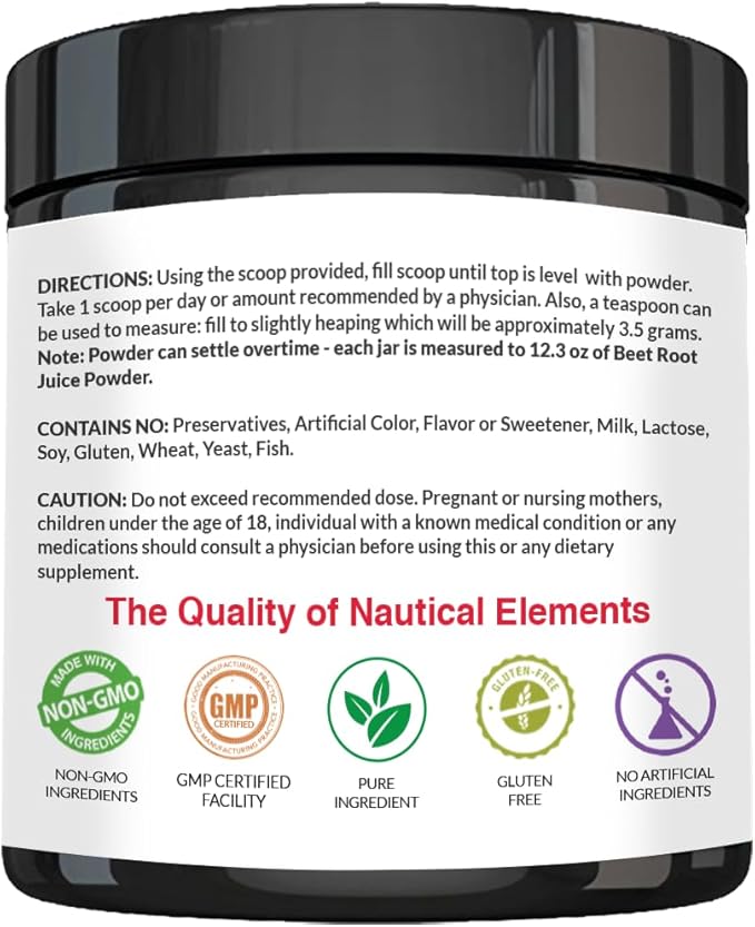 Organic Beet Juice Powder - 20:1 Concentration Beet Powder Organic - Circulation Support - Rich in Nitric Oxide - Cold-Pressed 100 Servings of Beet Root Powder Supplement- 12.3oz