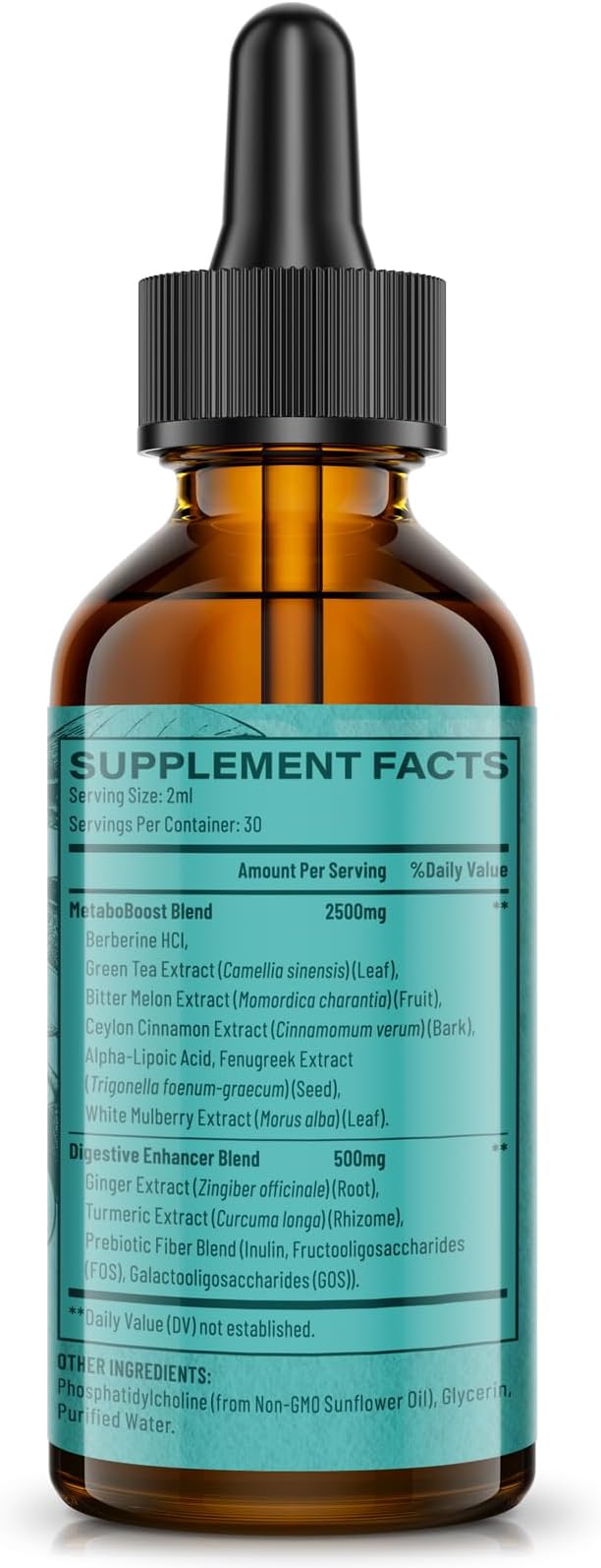 Berberine HCl Supplement 3000 mg - Liposomal Berberine HCl Liquid - AMPK Activator with Turmeric, Ceylon Cinnamon, 12 Natural Ingredients - 4 fl oz