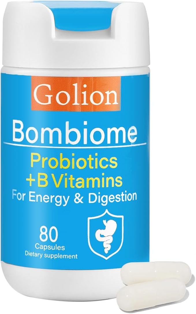 Golion Advanced B-Complex with Multi-Strain Probiotics & Prebiotics – Complete Support for Energy, Digestion, Immune Health, Sleep Quality & Metabolism – 40-Day Supply
