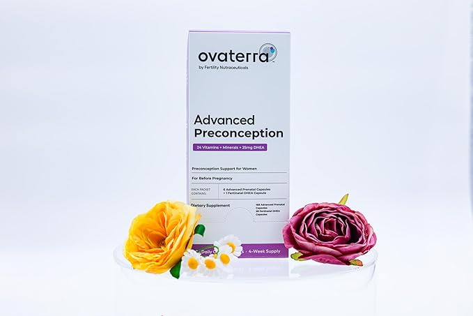 Advanced Preconception Vitamins for Women with DHEA 25mg, Choline 550 mg, Folate (Methylfolate) 1,010 mcg, Omega-3 DHA & EPA 196 Capsules - 28 Day Supply