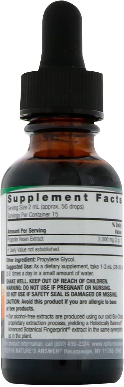 Nature's Answer Propolis Resin Extract | Herbal Supplement | All-Natural Immune Support | Vegan, Alcohol-Free & Gluten-Free 1oz