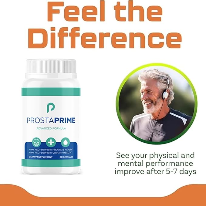 Official Prostate Health Capsules for Men ā ProstaPrime Natural Bladder Support & Urinary Flow with Saw Palmetto, Nettle Root & Pygeum,1 Pack