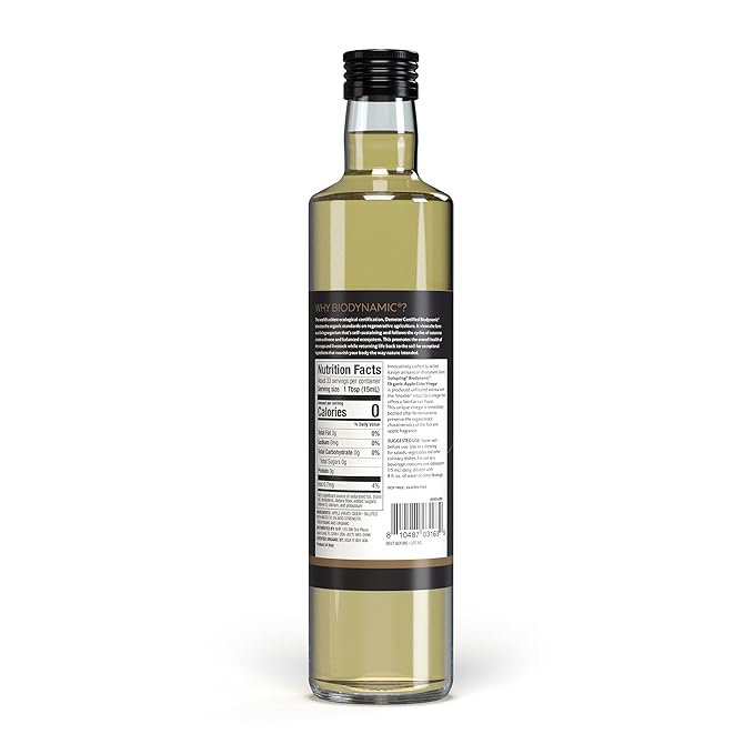 Dr. Mercola Solspring Biodynamic Organic Apple Cider Vinegar, 2 Bottles (16.90 fl oz), non GMO, Gluten Free, Soy Free, USDA Organic, Organic Demeter Certified
