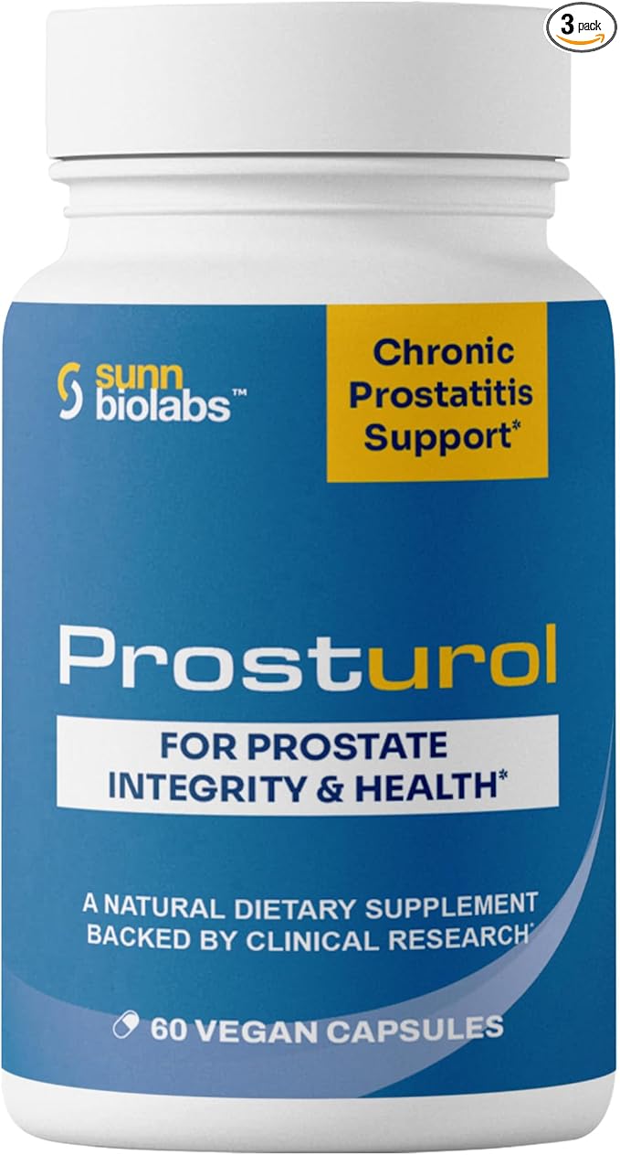 Prosturol | Prostatitis Treatment | CPPS | Extra Strength Discomfort Relief & Prostate Supplement for Men with Quercetin, Saw Palmetto, Enzymes, for Pelvic Health - 60 Capsules