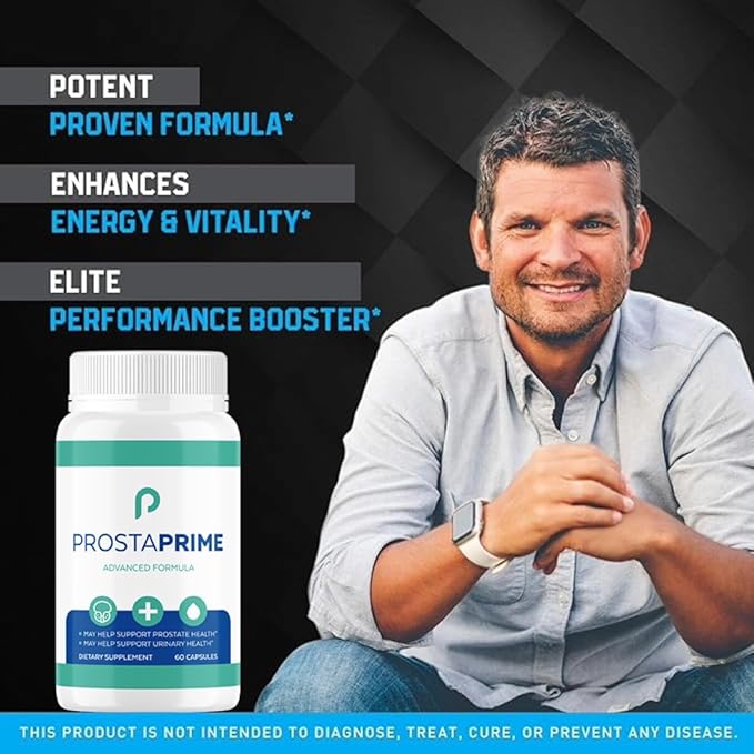 Official Prostate Health Capsules for Men ā ProstaPrime Natural Bladder Support & Urinary Flow with Saw Palmetto, Nettle Root & Pygeum,1 Pack