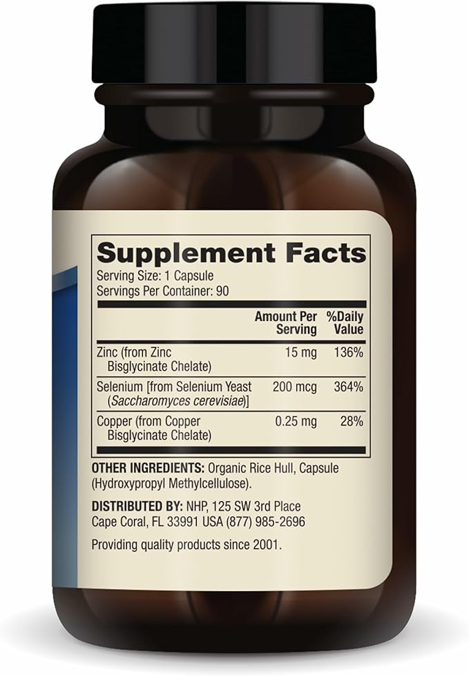Dr. Mercola Zinc Plus Selenium - Mineral Blend Supplement - for Immune, Brain & Respiratory Support - Contains Zinc Glycinate Chelate & Copper - GMO-Free & Gluten-Free - 90 Capsules (90 Servings)
