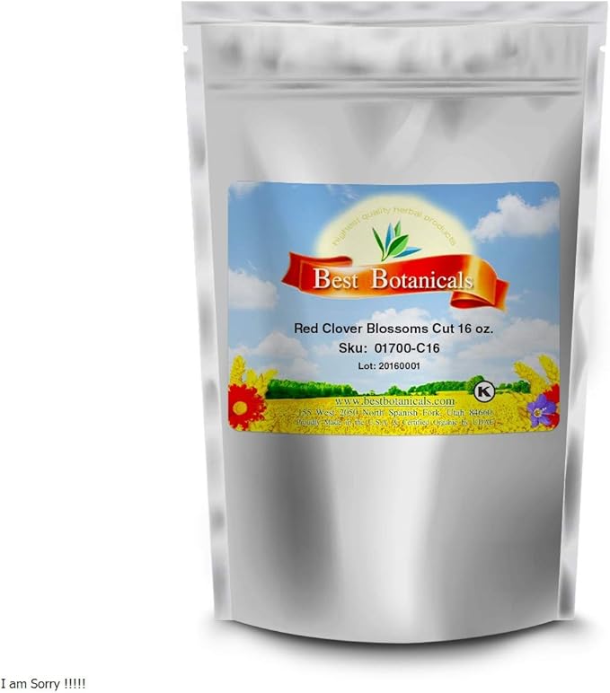 Best Botanicals Red Clover Blossoms Cut 16 oz.
