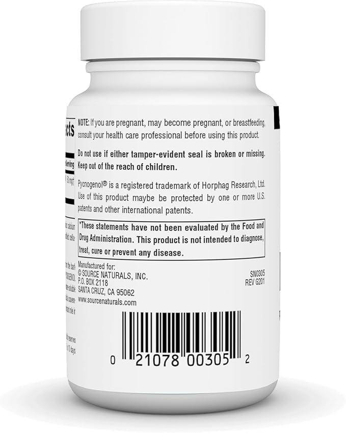 Source Naturals Pycnogenol 50 mg Proanthocyanidin Complex - 120 Tablets