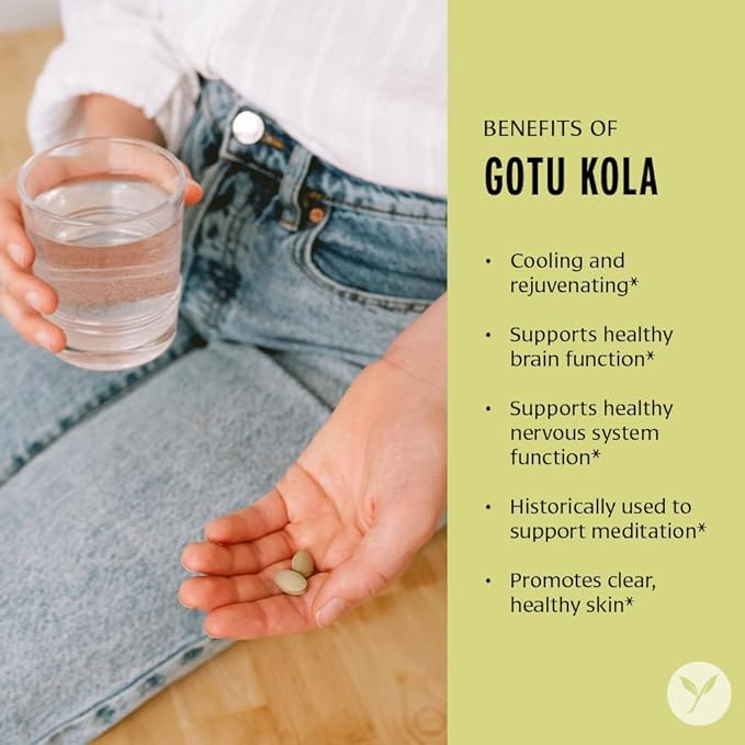 Banyan Botanicals Gotu Kola (Centella Asiatica) – Organic Adaptogen & Nootropic Brain Support Supplement for Healthy Memory & Concentration* – 90 Tablets – Fairly Traded Sustainably Sourced Vegan