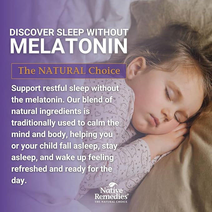 Native Remedies Melatonin-Free Sleep Gummies – Sugar-Free Herbal Formula with GABA, Magnesium, L-Theanine & Valerian – Sleep Aid Natural Support for Adults - 60 Calm Gummy Vitamins