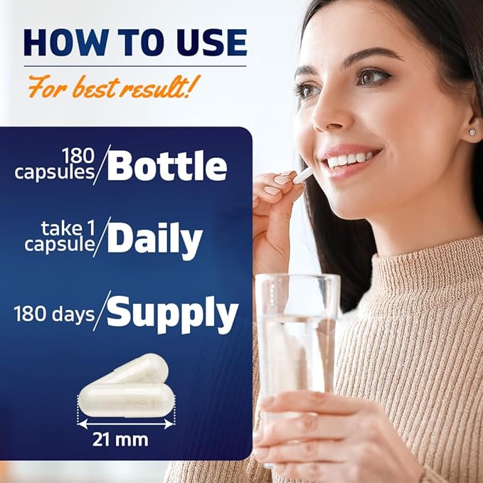 Vitamatic Magnesium Citrate 500mg per Serving - 180 Vegetarian Capsules (Provides 150 mg of Elemental Magnesium) - Added B6 for Maximum Absorption - Supports Muscle, Joint, and Heart Health*