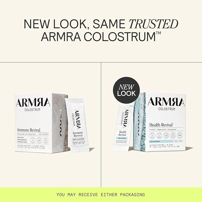 ARMRA Colostrum™ Powder | Unflavored | Gut Health & Bloating | Skin & Hair | Immunity | Keto, Gluten & Fat-Free | 30 Servings