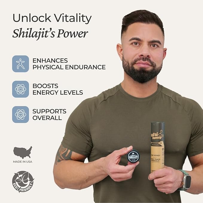 NATURAL SHILAJIT Resin - Shilajit for Men & Women with Fulvic Acid & Trace Minerals, Plant Based Nutrients for Energy, Immune Support & Vitality Resin