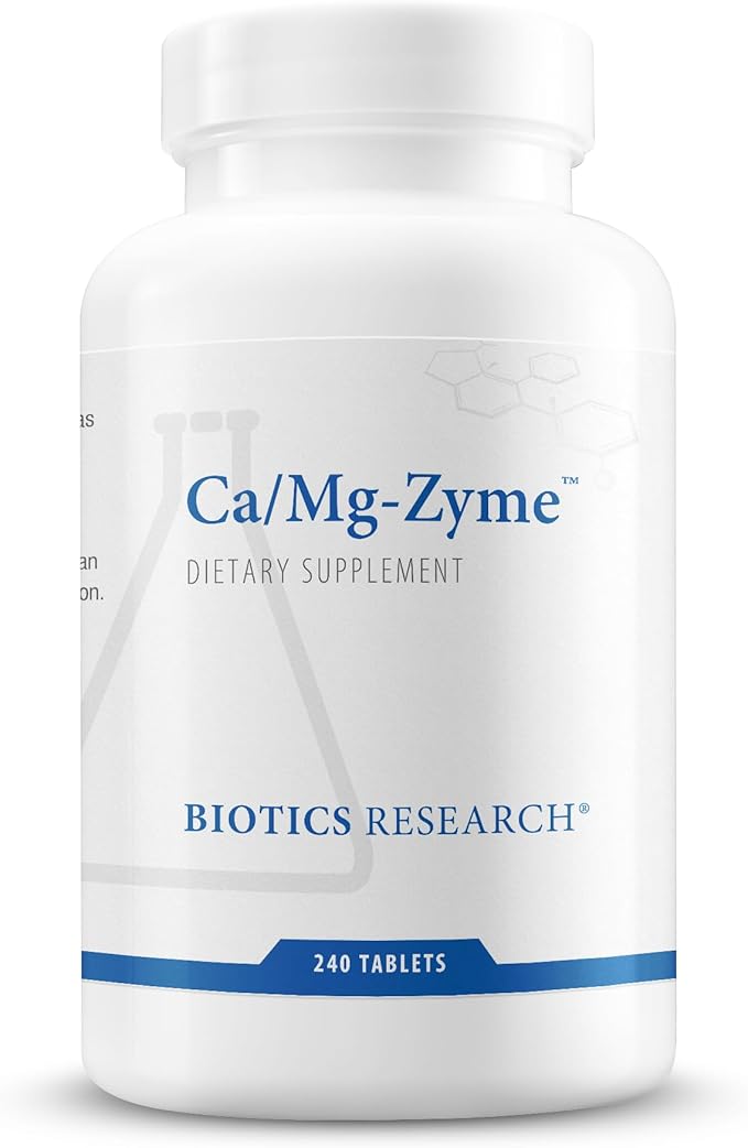 Biotics Research Ca-Mg-Zyme Calcium Magnesium Formula, Highly Absorbable, Bone Support, Muscle Function, Nervous System Health 240T