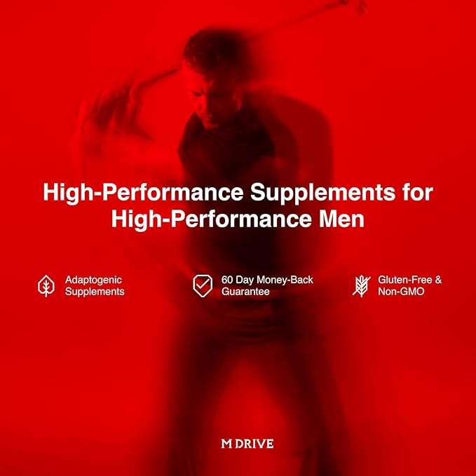 Mdrive Boost and Burn Testosterone Booster and Fat Burner for Men, Energy, Strength, Stress Relief, KSM-66 Ashwagandha, Advantra Z, Chromax, 60 Capsules
