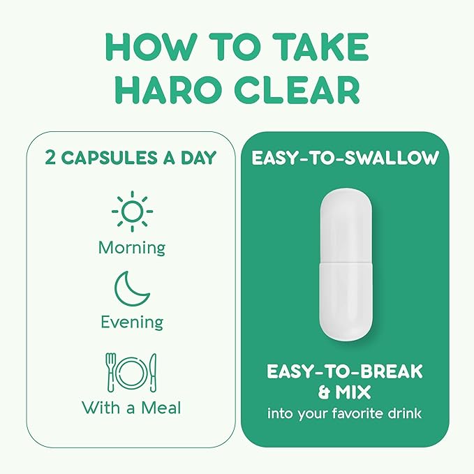 HARO Clear AREDS 2 Eye Vitamins with Lutein and Zeaxanthin for Dry Eyes, Screen Strain & Degeneration, Advanced Macular Support and Vision Supplements for Adults & Seniors, 90 Vegan Capsules