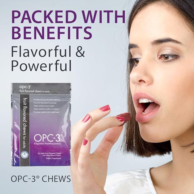 Isotonix Chews - Antioxidant Supplement - Pycnogenol, Grape Seed Extracts, Bilberry, Red Wine & Pine Bark Extracts - for Heart & Circulatory Support - 30 Servings