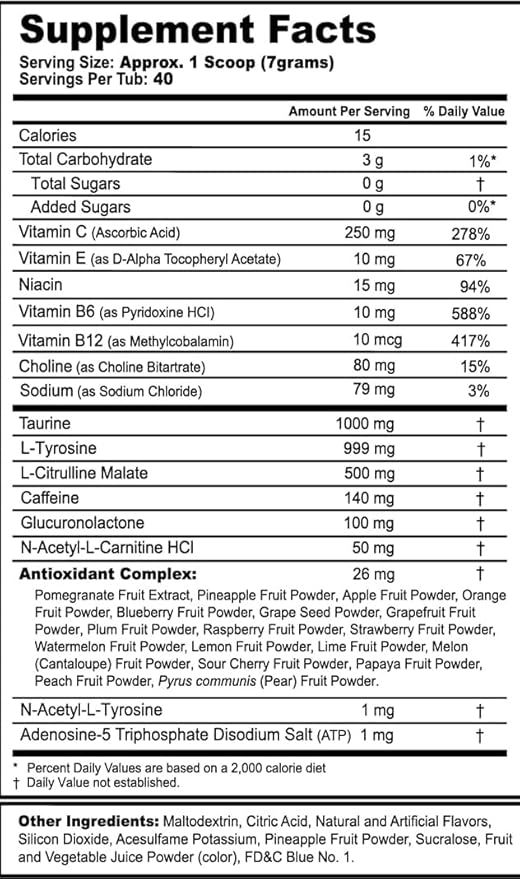 G Fuel Sage Mode Energy Drink Powder, Pre Workout Caffeine Mix for Gaming, Sugar Free Focus Amino, Vitamin + Antioxidants, 9.9oz (Grapefruit + White Peach, 40 Servings)