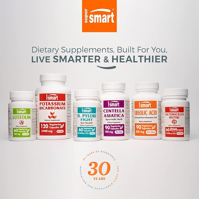 Supersmart - Bacopa Monnieri 1500 mg Per Day - Nootropic Supplement & Brain Boost - Help Improve Learning, Memory & Information Processing | Non-GMO & Gluten Free - 100 Vegetarian Capsules