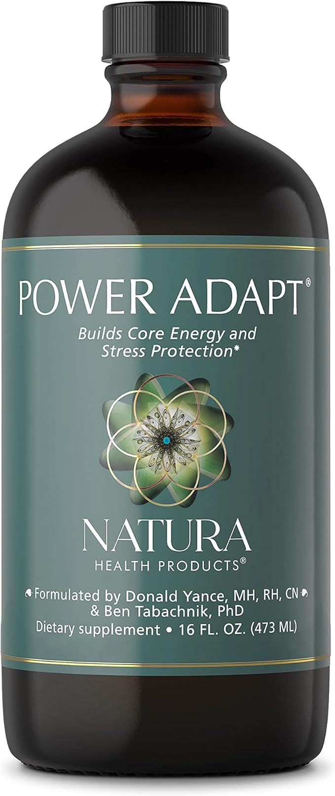 Natura Health Products Power Adapt Supplement - Deep Adrenal and Endocrine Support - Featuring Ashwagandha, Ginseng, Rhodiola Rosea Root Ext. and Cordyceps (16 Fluid oz)