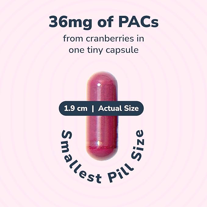 Utiva Cranberry PACs – Clinically Studied Ingredients 36mg PACs Extract - UTI Prevention for Women - Urinary Tract Health – Cranberry Supplement Pills for Bladder Health, 30 Vegi Capsules