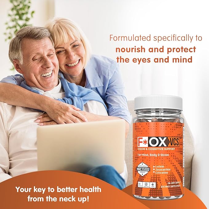 Vision & Cognitive Support Supplement - Nourish Your Mind and Eyes - Oxidative Stress Defense - Vegan & Gluten-Free - Mega-Potent Antioxidant 60 Capsules
