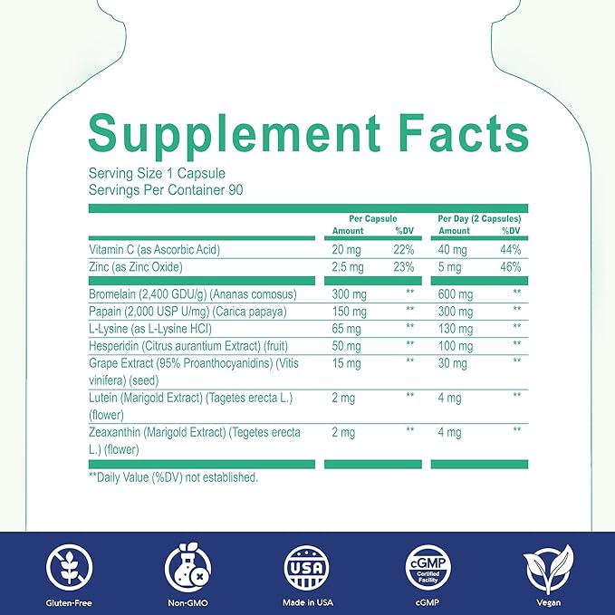 HARO Clear AREDS 2 Eye Vitamins with Lutein and Zeaxanthin for Dry Eyes, Screen Strain & Degeneration, Advanced Macular Support and Vision Supplements for Adults & Seniors, 90 Vegan Capsules