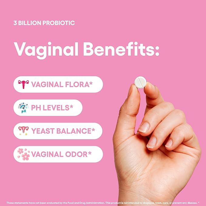 Vaginal Probiotics Supplement Supports PH Balance & Intimate Flora 240 Tablets 3 Billion CFU (240, Vaginal Probiotics)