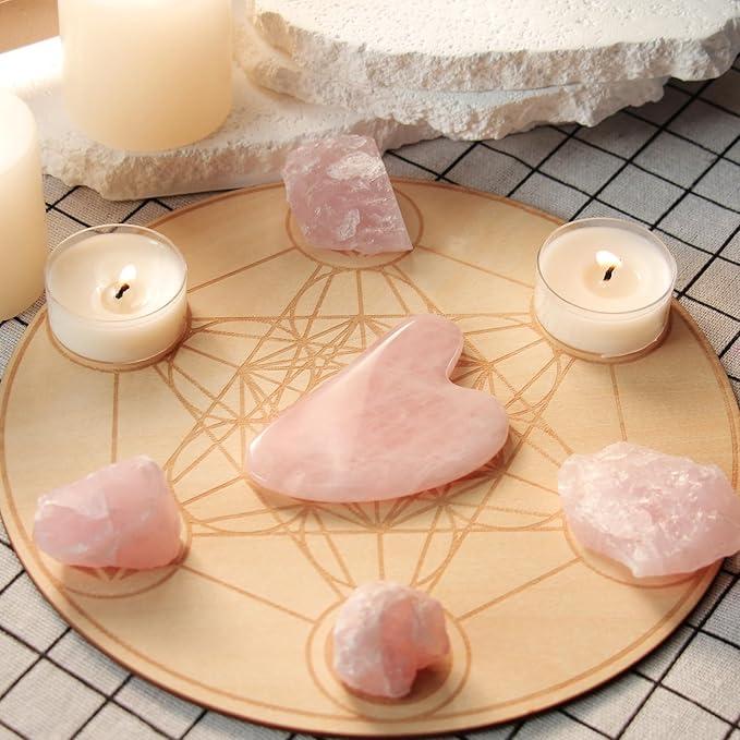 BAIMEI Gua Sha Facial Tool for Self Care, Massage Tool for Face and Body Treatment, Relieve Tensions, Reduce Wrinkles and Redness, Skin Care Tools for Men Women - Rose Quartz