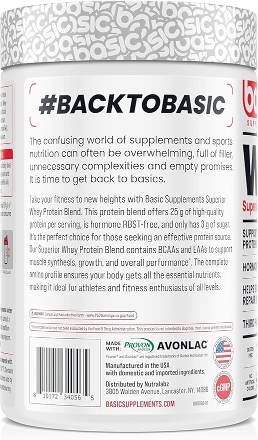 Whey Protein Powder, 25g Protein, Complete Amino Acid Profile, Gluten-Free, Low Fat, RBST-Free, Supports Muscle Recovery & Antibody Health (2 Pound, Vanilla)