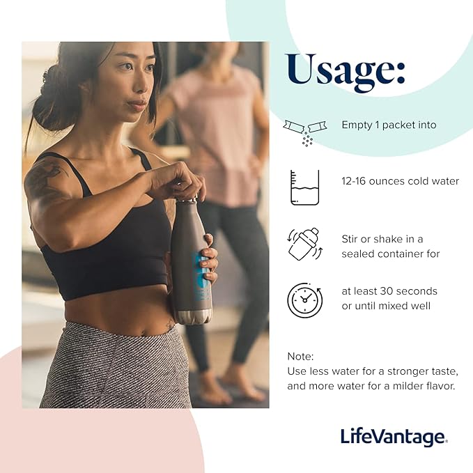 LifeVantage AXIO Regular Energy Drink Powder, Nootropic Supplement, Focus & Mood Support, with L-theanine, Green Tea, B Vitamins, DMAE, Quercetin & Pine Bark, Purple Grape, 30 Packets