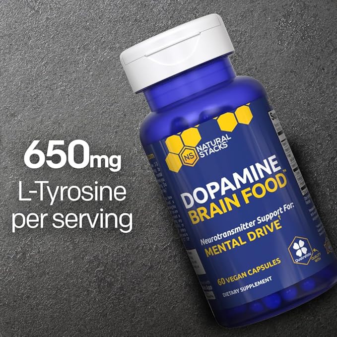 NATURAL STACKS Dopamine Brain Food + Magtech Magnesium Supplement Bundle - Supports Focus, Relaxation & Memory* - 240 Total Capsules