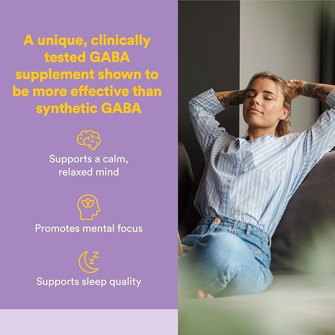 Natural Factors Stress-Relax Chewable Pharma GABA 100 mg, Non-Drowsy Stress Support for Relaxation and Mental Focus, Tropical Fruit Flavor, 60 Tablets