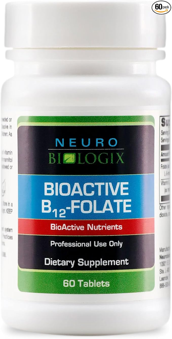 B12 Folate - Methyl Folate Supplement to Support Methylation & Vital Body Functions – With Bioavailable B12 (Methylcobalamin) & Folate (Metafolin® 5-MTHF) for Enhanced Absorption - 60 Tabs