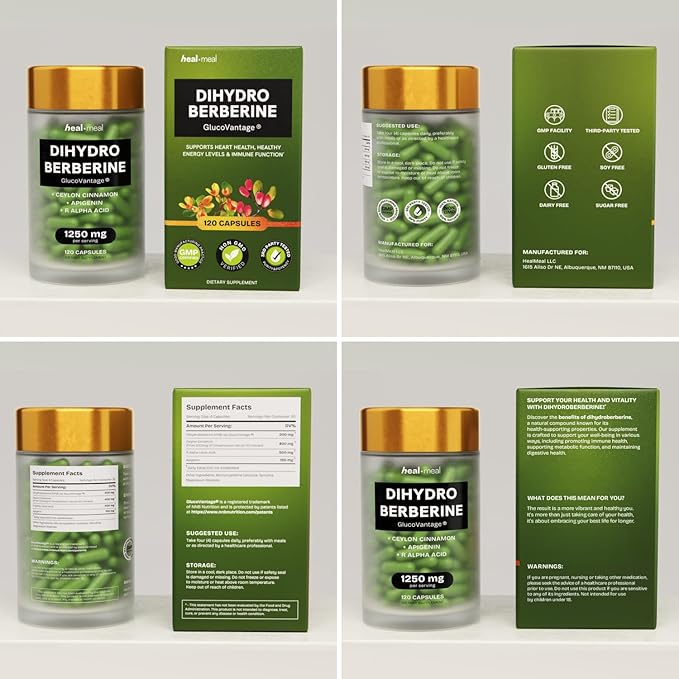 Dihydroberberine Supplement - Dehydro Berberine Organic -Super Berberine Supplement with Ceylon Cinnamon & R Alpha Lipoic Acid & Apigenin - Hydroberberine 240 caps (2 Packs)
