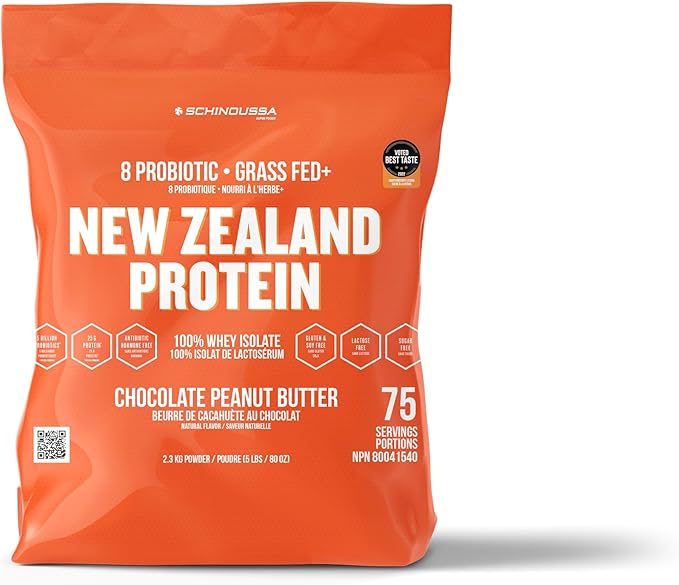 Super Foods New Zealand WHEY Protein Isolate | 25G Protein | 0G of Sugar | 1G of Carbs | 110 Calories (Peanut Butter Chocolate, 5 LB)