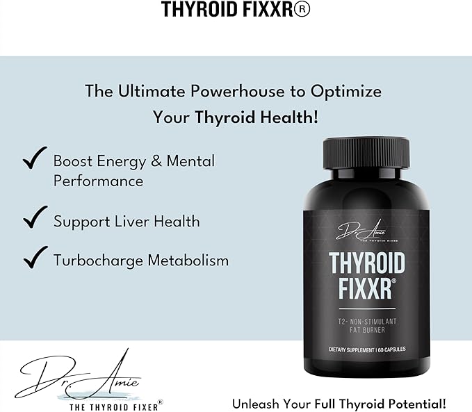 Thyroid Support by Dr. Amie | T2 Thyroid Supplement | 30 Day Supply, 60 Capsules