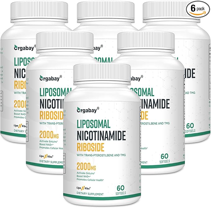 Orgabay Liposomal Nicotinamide Riboside 2000 MG with TMG and Pterostilbene, Boosting NAD+, Support Healthy Aging, 360 Count