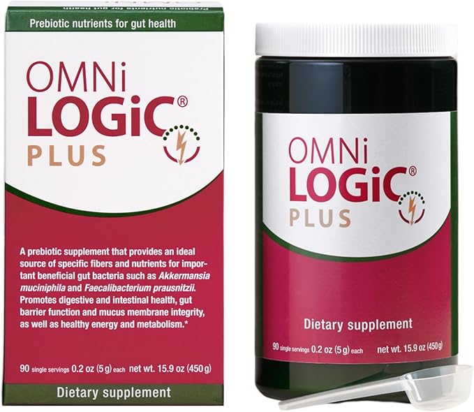Omni-Logic Plus Prebiotic - Prebiotic Fiber Powder, Supports Balanced Gut Bacteria and Optimal Digestive Health - Non-GMO Daily Fiber Supplement Powder (90 Servings)