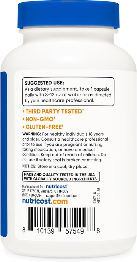 Nutricost Dong Quai 565mg, 120 Capsules - Gluten Free, Non-GMO, Vegetarian Capsules - Angelica Sinensis