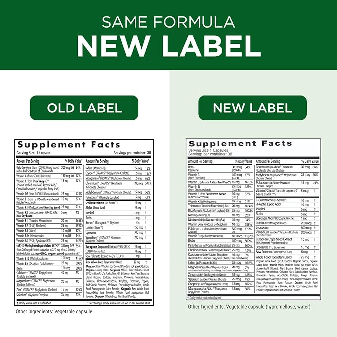 EMERALD LABS Men's 45+ 1-Daily Multi - Made with Saw Palmetto, Lycopene & More for Heart, Bone & Immune Support* - Gluten-Free - 30 Vegetable Capsules