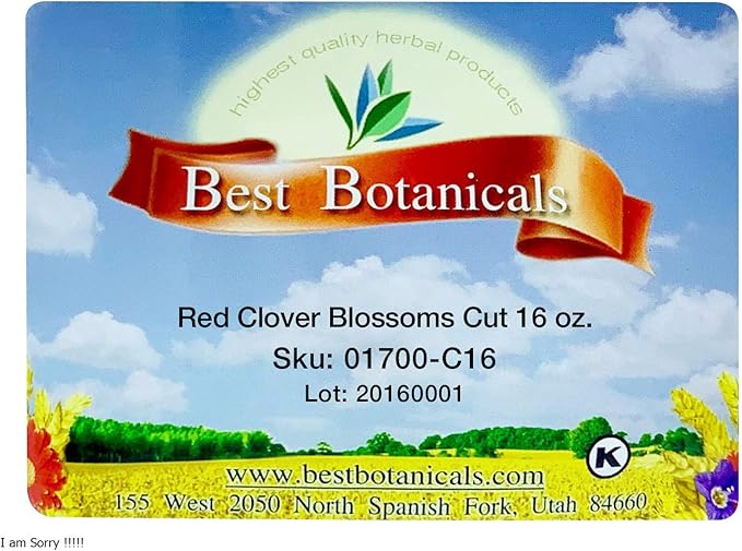 Best Botanicals Red Clover Blossoms Cut 16 oz.