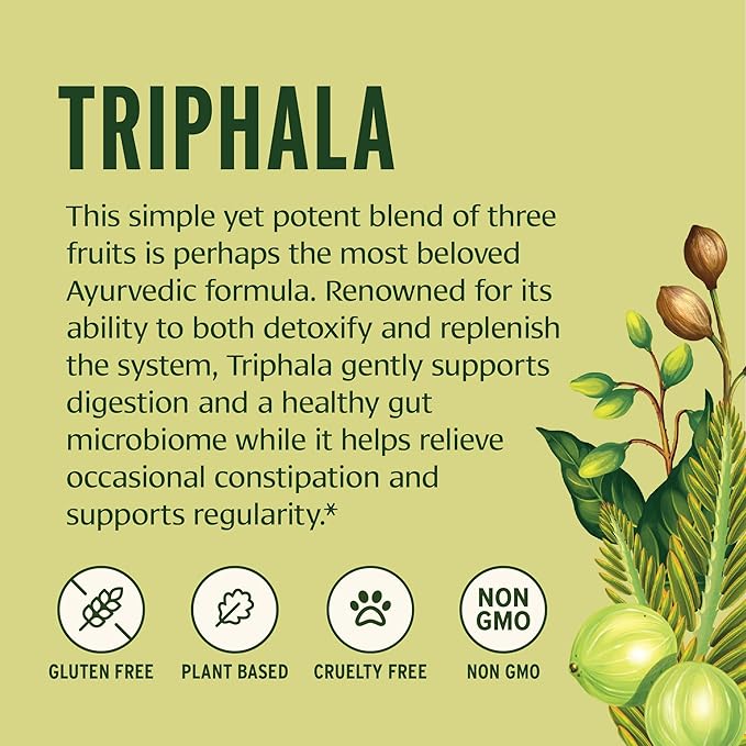 Banyan Botanicals Triphala Powder - Organic Digestion Supplement with Amla, Haritaki & Bibhitaki – Digestion, Colon Support & Healthy Gut Microbiome* – 3.5 oz – Non-GMO Sustainably Sourced Vegan