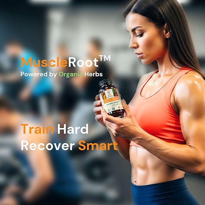 Natural Muscle & Joint Recovery Supplement | Plant-Based Post-Workout Inflammation Support, Muscle Relaxer with Organic Turmeric, Frankincense & Nopal Cactus | 60 Capsules by Sana Herbal