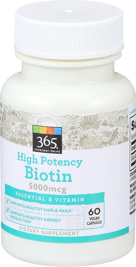 365 by Whole Foods Market, High Potency Biotin 5000mcg, 60 ct