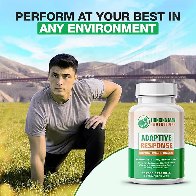 Adaptive Response – Brain Supplements for Memory and Focus | Nootropics Brain Support Supplement with Adaptogens | Lion’s Mane, Bacopa, Cordyceps | Stress Relief & Focus Supplement | 90 count